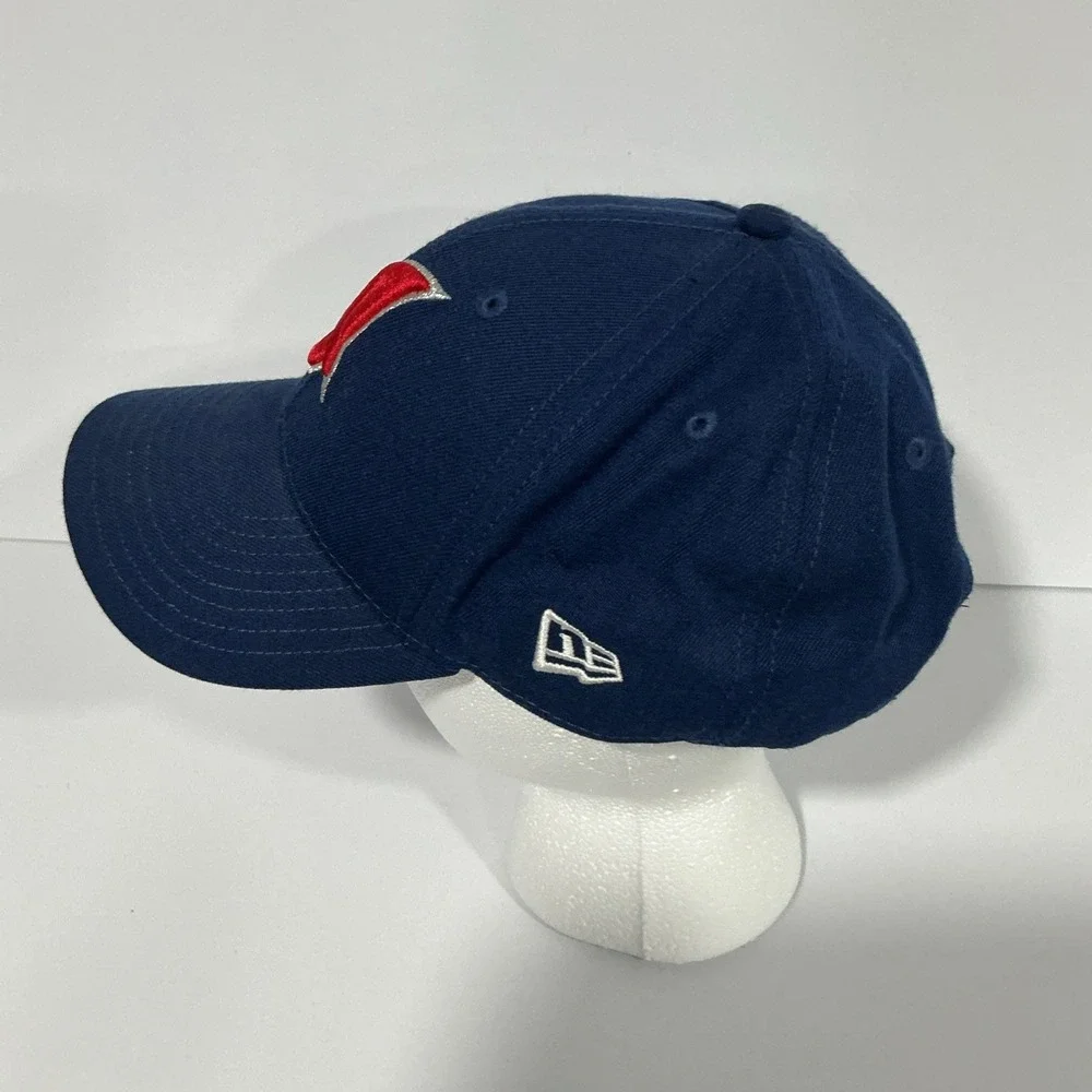 Vintage New Era Cleveland Indians Baseball Hat, Hook & Loop, Navy W/ Red Script